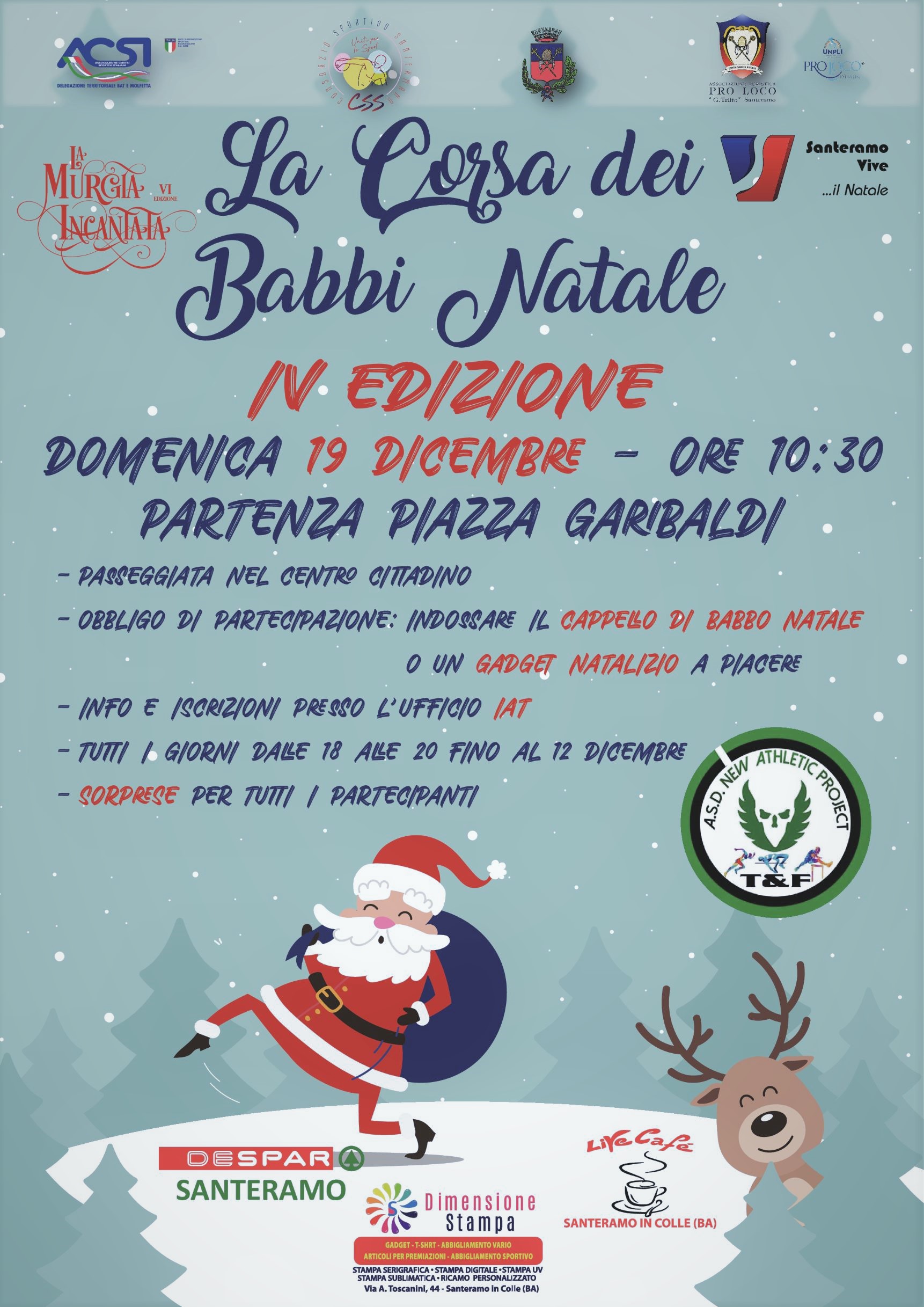 La corsa dei Babbi Natale Virtuale